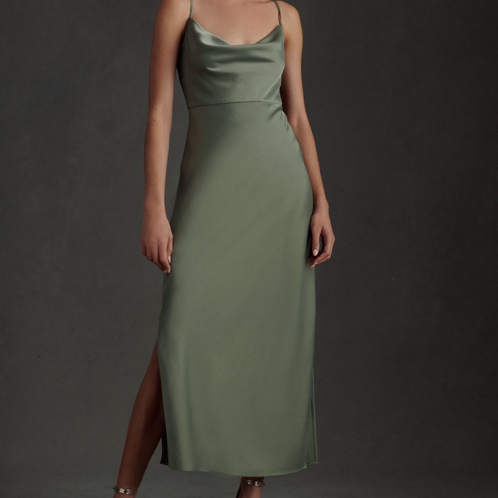 BHLDN Cali Satin Midi Dress